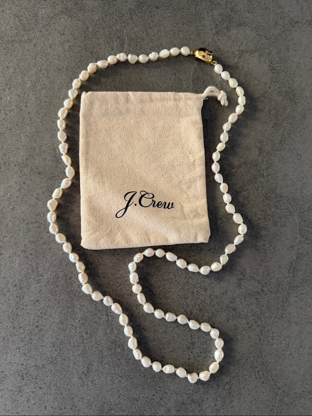 J. Crew Long Freshwater Pearl Necklace